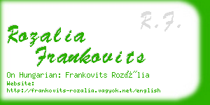 rozalia frankovits business card